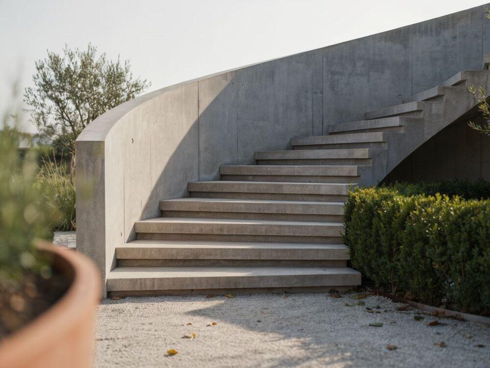 betonowe stopnie schodów zabiegowych