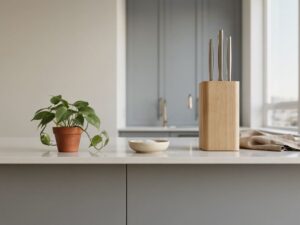 wąski blat kuchenny z nowoczesnym designem
